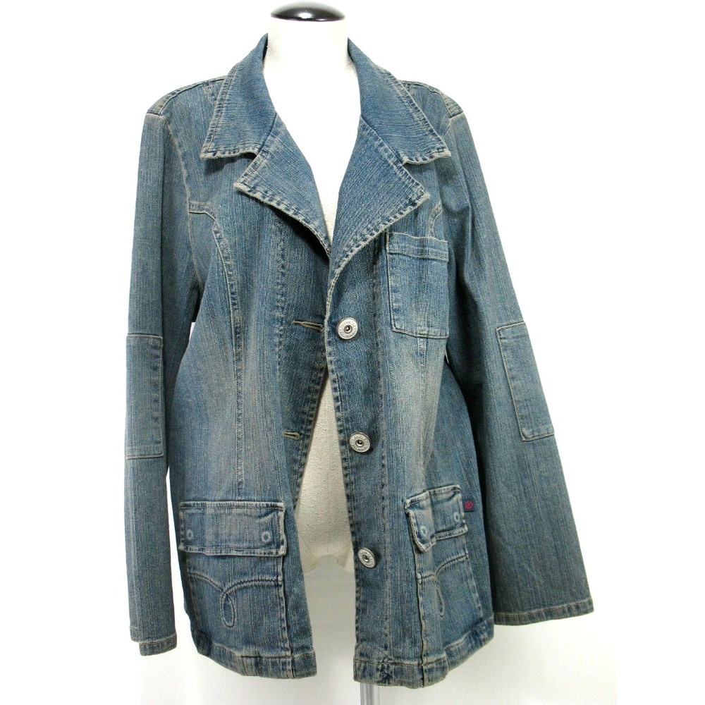 Z.Cavaricci Vintage Denim Long Loose Jacket Sz 3
